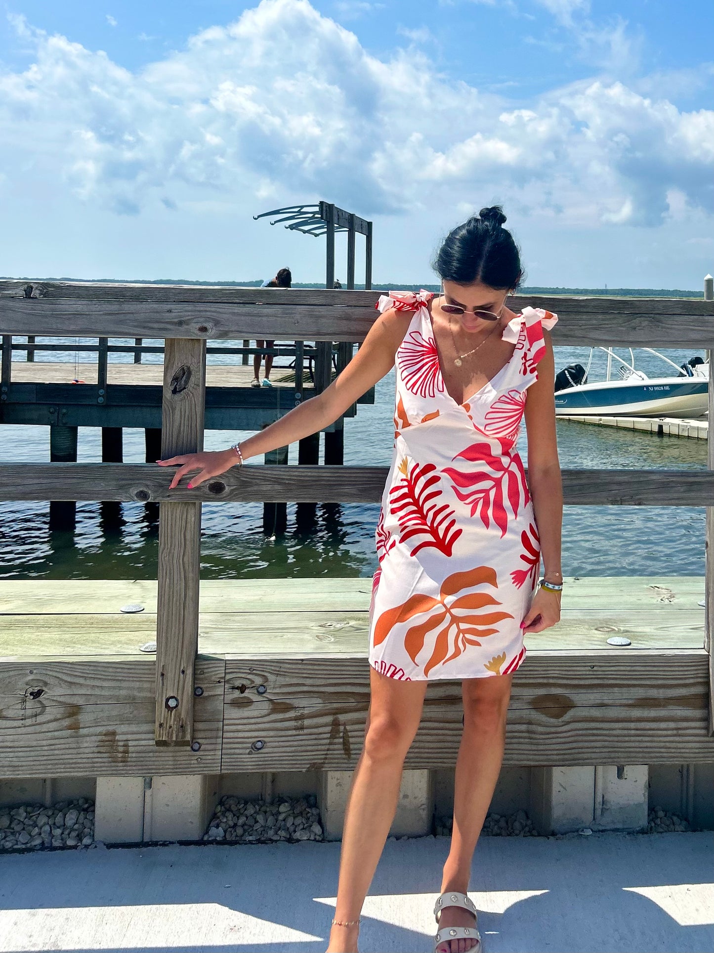 Coral Tie Dress
