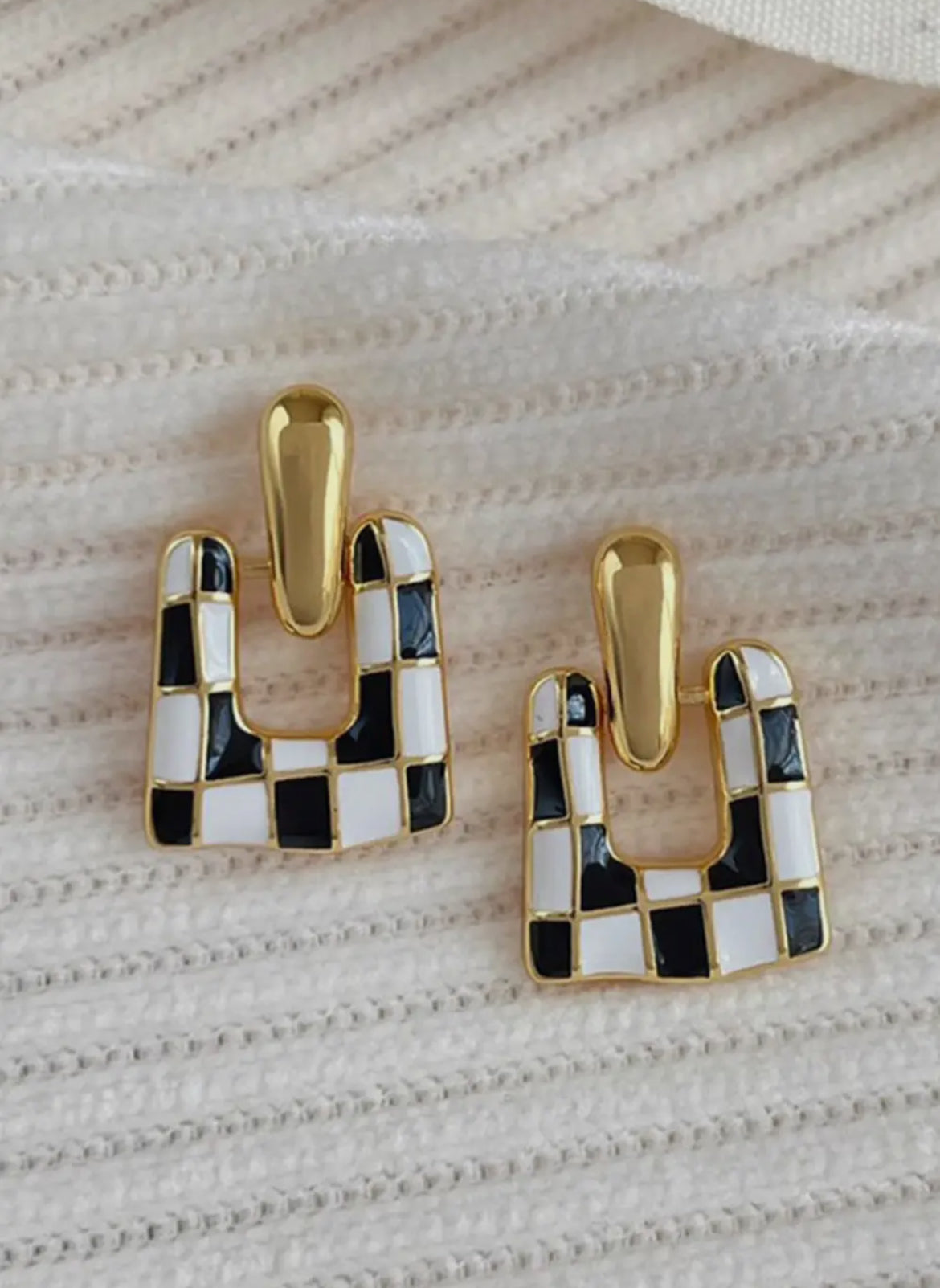 Checkered Earrings