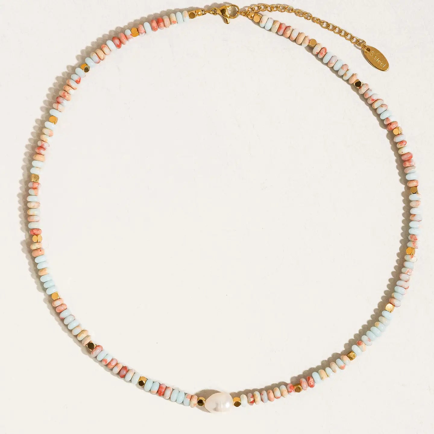Boho Beaded Pearl Necklace