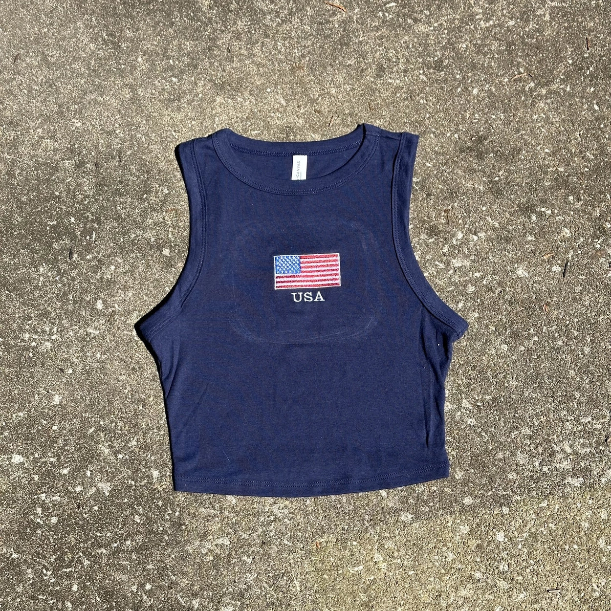 USA Cropped Tank Top