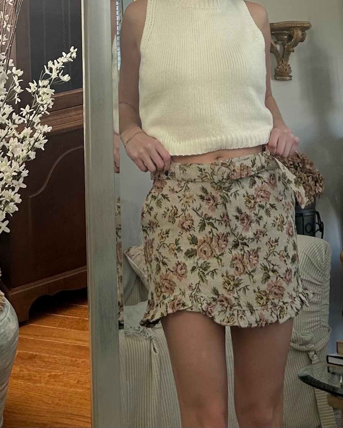 Floral Mini Skirt