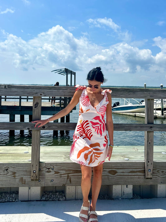 Coral Tie Dress