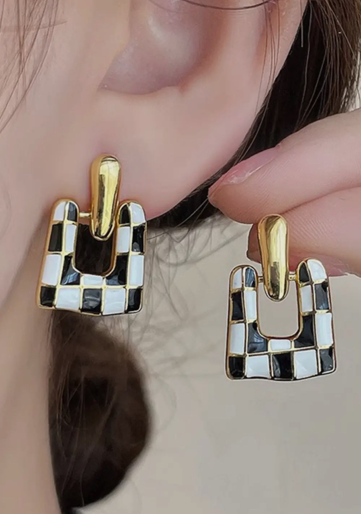Checkered Earrings